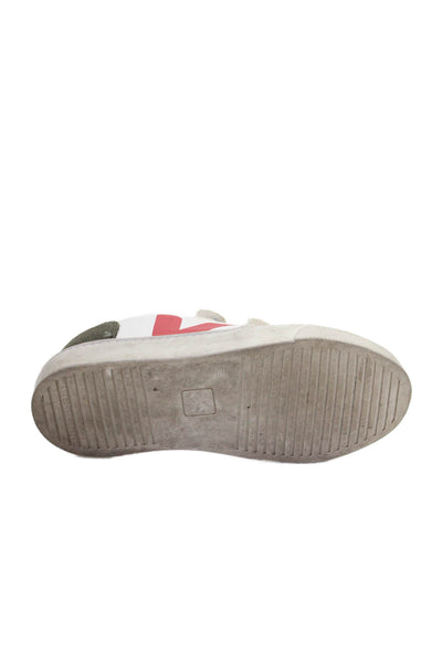 Veja Boys Textured  Strap Lined Multicolor Casual Sneakers White Size 2
