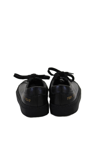 Common Projects Toddlers Textured Lined Lace Up Low Top Sneakers Black Size EUR