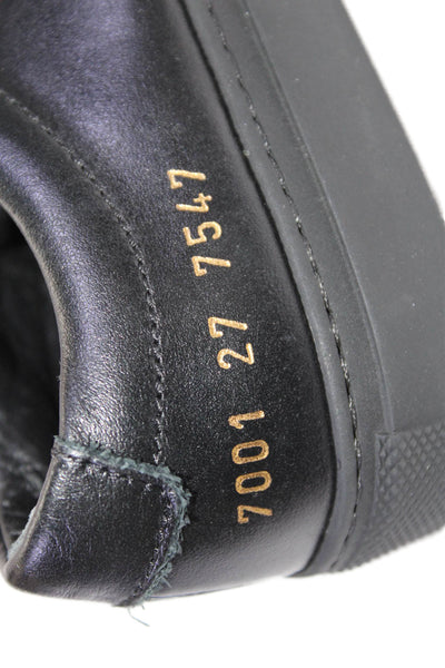 Common Projects Toddlers Textured Lined Lace Up Low Top Sneakers Black Size EUR