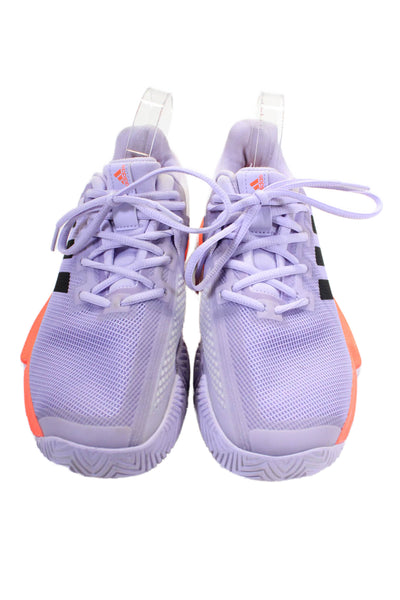 Adidas Womens Striped Lace Up Athletic Sneakers Shoes Purple Orange Size 9