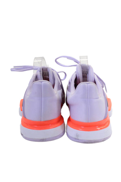 Adidas Womens Striped Lace Up Athletic Sneakers Shoes Purple Orange Size 9