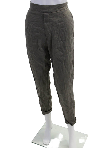 Masons Womens Elastic Waist Slip-On Pants Green Size 40