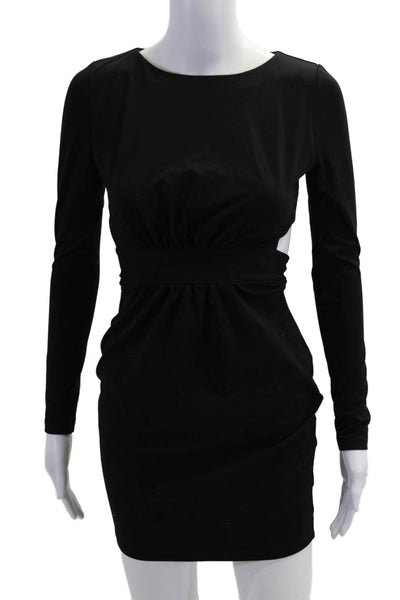 Susana Monaco Womens Long Sleeve Pullover Dress Black Size XS