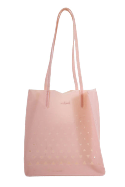 Eddie Borgo x Neiman Marcus Womens Textured Rubber Tote Bag Pink Size M