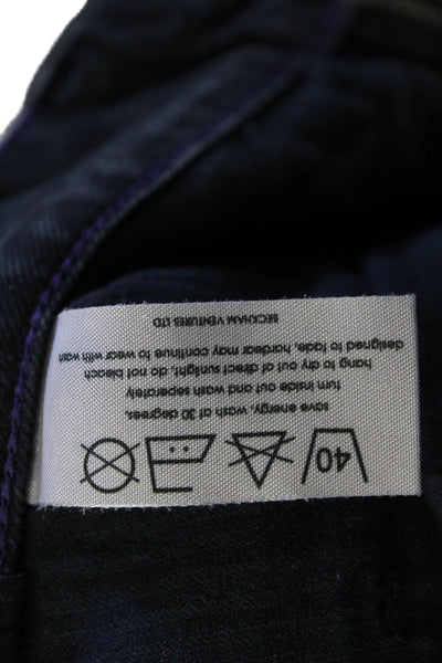 Victoria Beckham Womens Cotton Zipper Detail Low-Rise Skinny Jeans Black Size 28