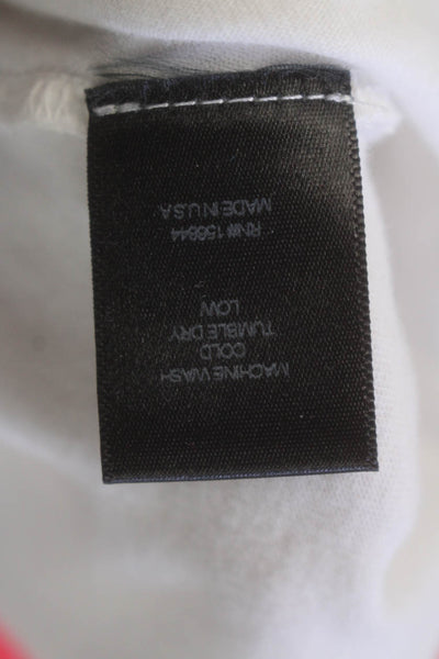 Le Superbe Womens Short Sleeve Trancas Tee Shirt White Cotton Size Large