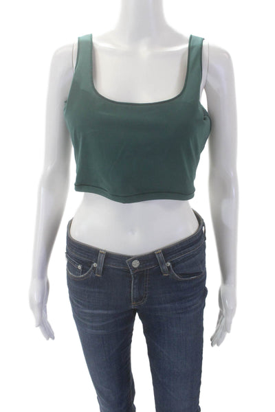 Varley Womens Scoop Neck Shape Dayton Sports Bra Green Size Large