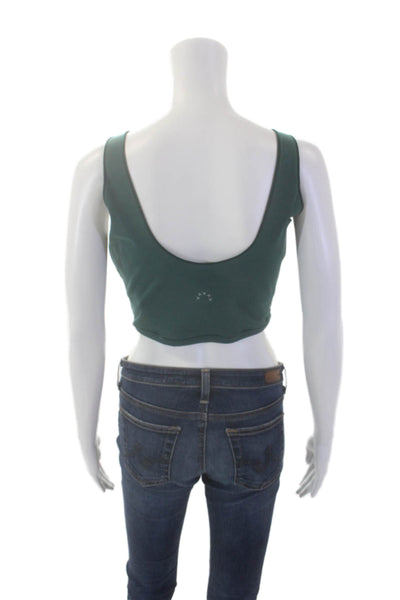 Varley Womens Scoop Neck Shape Dayton Sports Bra Green Size Large