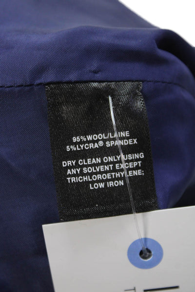 Lafayette 148 New York Women's Short Sleeves Flare Mini Dress Blue Size 0