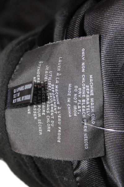 Marc New York Womens Faux Leather Ribbed Contrast Jacket Black Size Small