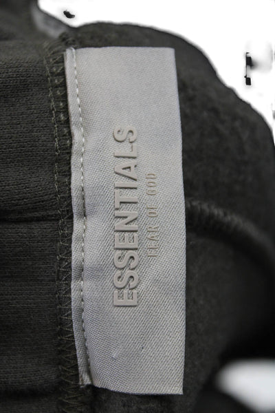 Essentials Childrens Boys Drawstring Waist Sweat Shorts Dark Gray Cotton Size 12