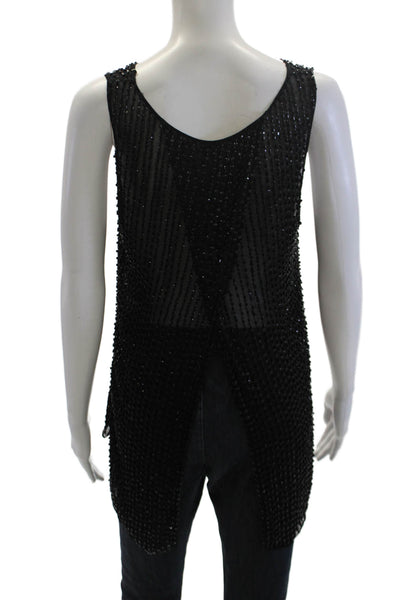Parker Womens Textured Sleeveless Tank Black Size S