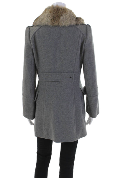 Comptoir Des Cotonniers Women's Long Sleeves Double Breast Jacket Gray Size 38