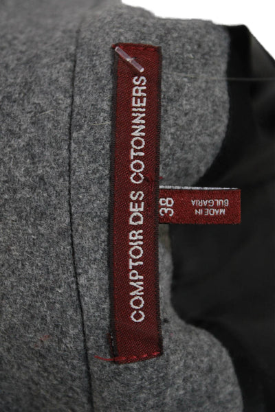 Comptoir Des Cotonniers Women's Long Sleeves Double Breast Jacket Gray Size 38