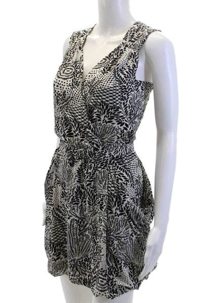 Marc By Marc Jacobs Womens Abstract Print Sleeveless Dress Black White Size XS