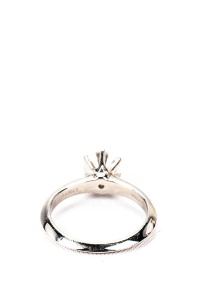 Tiffany & Co Womens Platinum 1.17CT Diamond Solitaire Ring Size 5.75