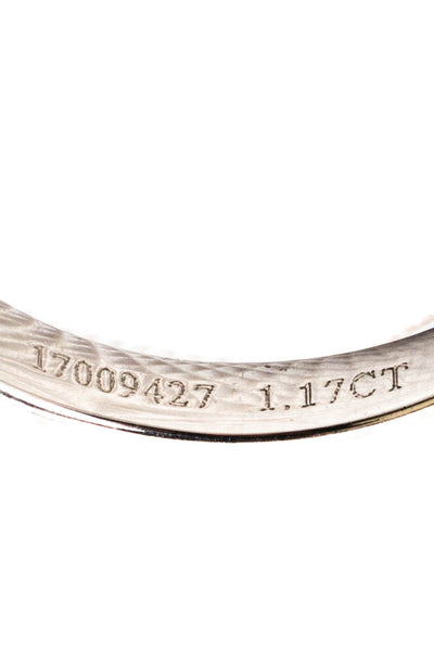Tiffany & Co Womens Platinum 1.17CT Diamond Solitaire Ring Size 5.75