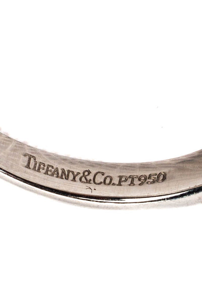 Tiffany & Co Womens Platinum 1.17CT Diamond Solitaire Ring Size 5.75