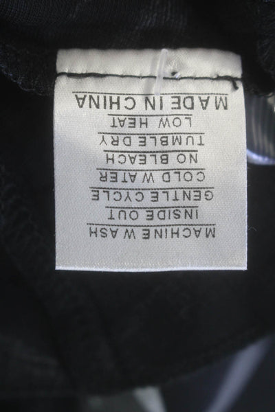 Shana Womens Abstract Printed Crew Neck Long Sleeve Blouse Top Black Size L