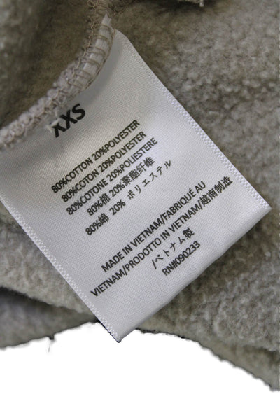 Essentials Womens Cotton Crew Neck Hooded Sweatshirt Taupe Brown Size XXS