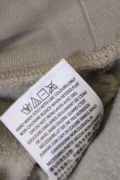 Essentials Womens Cotton Crew Neck Hooded Sweatshirt Taupe Brown Size XXS