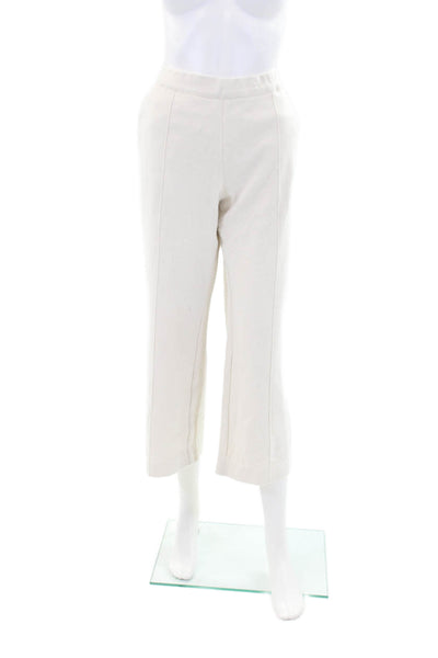 Mac Jeans Womens Elastic Waistband High Rise Straight Leg Pants White Size IT 40