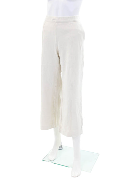 Mac Jeans Womens Elastic Waistband High Rise Straight Leg Pants White Size IT 40