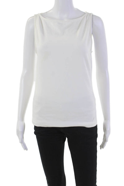 Anine Bing Womens Cotton Sleeveless Pullover Tank White Size M