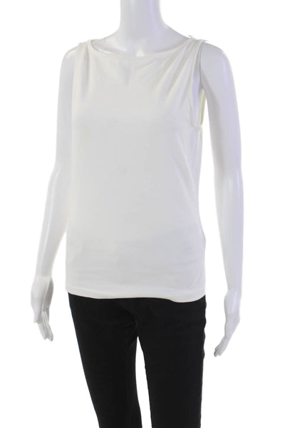 Anine Bing Womens Cotton Sleeveless Pullover Tank White Size M