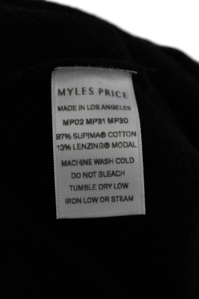 Myles Price Womens Drawstring Waist Tapered Leg Sweatpants Black Size 3