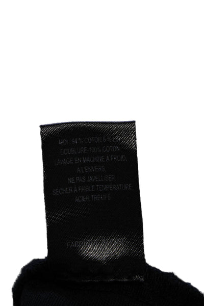 Sea New York Womens Cotton Scalloped Hem High-Rise Mini Shorts Black Size 00