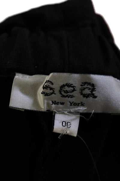 Sea New York Womens Cotton Scalloped Hem High-Rise Mini Shorts Black Size 00