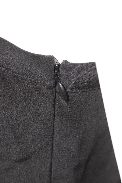 Madison Marcus Womens Silk One Sleeve Feather Lined Dress Black Size M