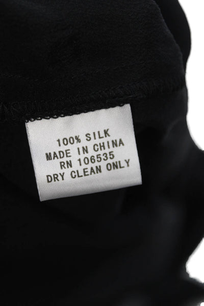 Madison Marcus Womens Silk One Sleeve Feather Lined Dress Black Size M