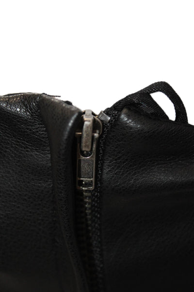 Drew Women's Square Neck Sleeveless Faux Leather Blouse Black Size XS