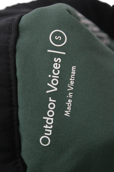 Outdoor Voices Womens Textured Lined Belt Buckle Skort Green Size S