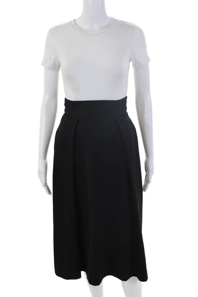 Black Halo Womens Back Zip Midi Pencil Skirt Black Size 0