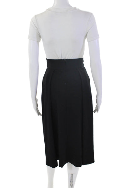 Black Halo Womens Back Zip Midi Pencil Skirt Black Size 0