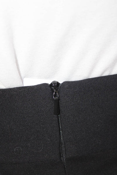 Black Halo Womens Back Zip Midi Pencil Skirt Black Size 0