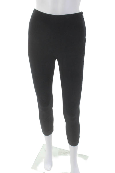 Everlane Womens Cotton High Waist Pull On Slim Flt pants Black Size 00