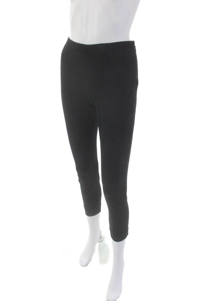 Everlane Womens Cotton High Waist Pull On Slim Flt pants Black Size 00