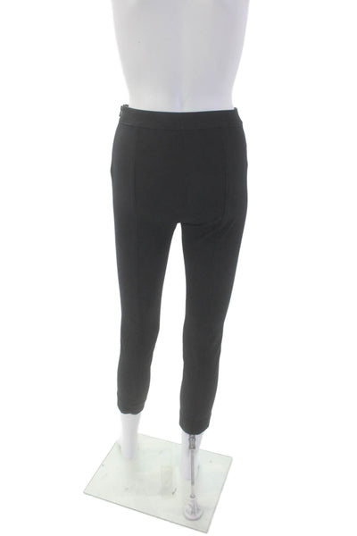 Everlane Womens Cotton High Waist Pull On Slim Flt pants Black Size 00