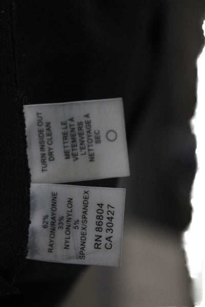 Magaschoni Collection Womens Zipped Short Sleeve Dress Black Size 0