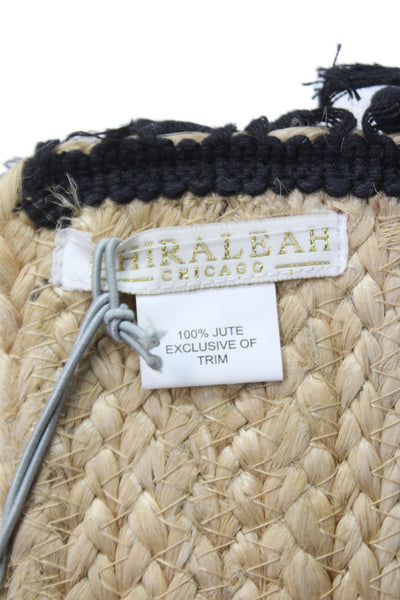 Shiraleah Chicago Metallic Bonita Black Tasseled Woven Placement Brown
