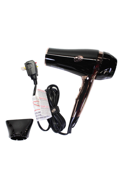 T3 Tourmaline Ceramic Multiple Heat Feather Weight 2 Hair Dryer Black Pink