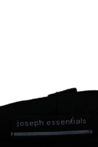 Joseph Essentials Womens Cotton Slip-On Zipped Pants Black Size 6
