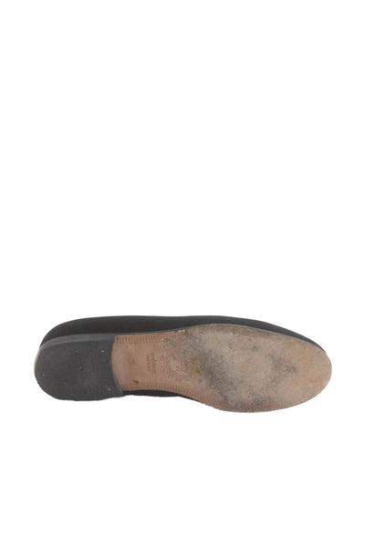 Del Toro Womens Velvet Slide On Casual Loafers Jet Black Size 8