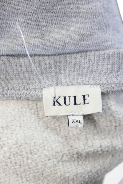 Kule Womens Long Sleeve Scoop Neck Pickle Ball Club Sweatshirt Gray Size 2XL