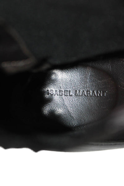 Isabel Marant Womens Slip On Block Heel Chelsea Ankle Boots Black Size 7.5