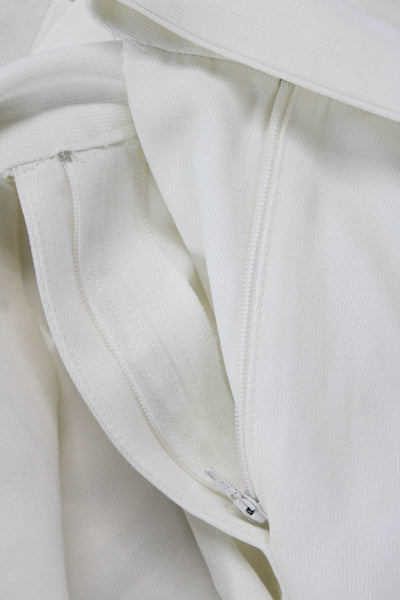 IRO Womens Belted Four Pocket Rounded Hem High-Rise Shorts White Size 34